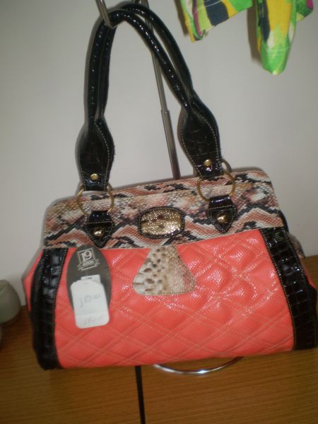 Bolsa couro sintético laranja - PC190032
